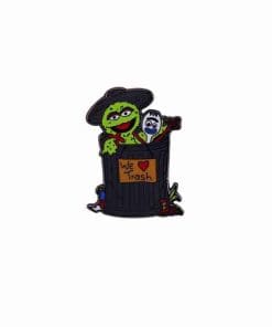 Alternative view of Sesame Street 'Oscar x Forky' Enamel Pin