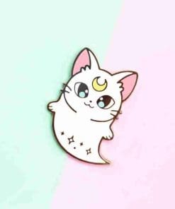Alternative view of Sailor Moon 'Artemis Kawaii' Enamel Pin