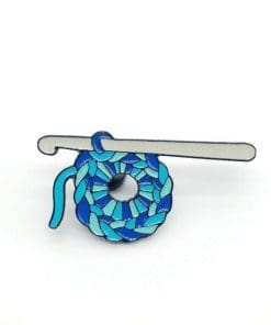 Knitting Wool 'Knotted Crochet | Blue Ball' Enamel Pin