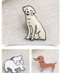 Alternative view of Cute Dog 'Labrador' Enamel Pin