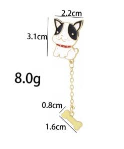 Chain 'Cute Dog and Bone' Enamel Pin - Image 3