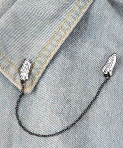 Alternative view of Chain '2 Ghost' Enamel Pin