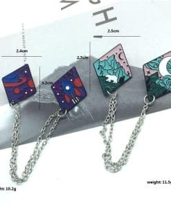 Chain 'Moonlight' Enamel Pin - Image 3