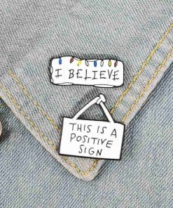 Alternative view of Stranger Things 'Positive Sign' Enamel Pin