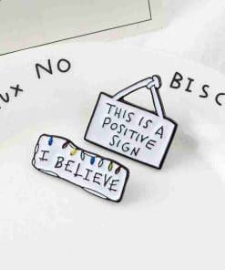 Stranger Things 'Positive Sign' Enamel Pin - Image 9