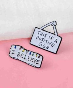 Stranger Things 'Positive Sign' Enamel Pin - Image 4