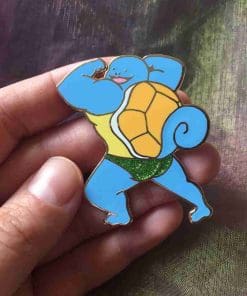 Alternative view of Pokemon 'Squirtle | Fitness Model' Enamel Pin