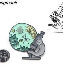 Microscope & Virus Enamel Pin - Image 6
