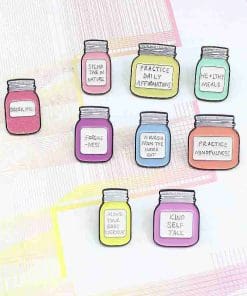 Alternative view of Shiny Meme Jar 'Spend Time in Nature' Enamel Pin