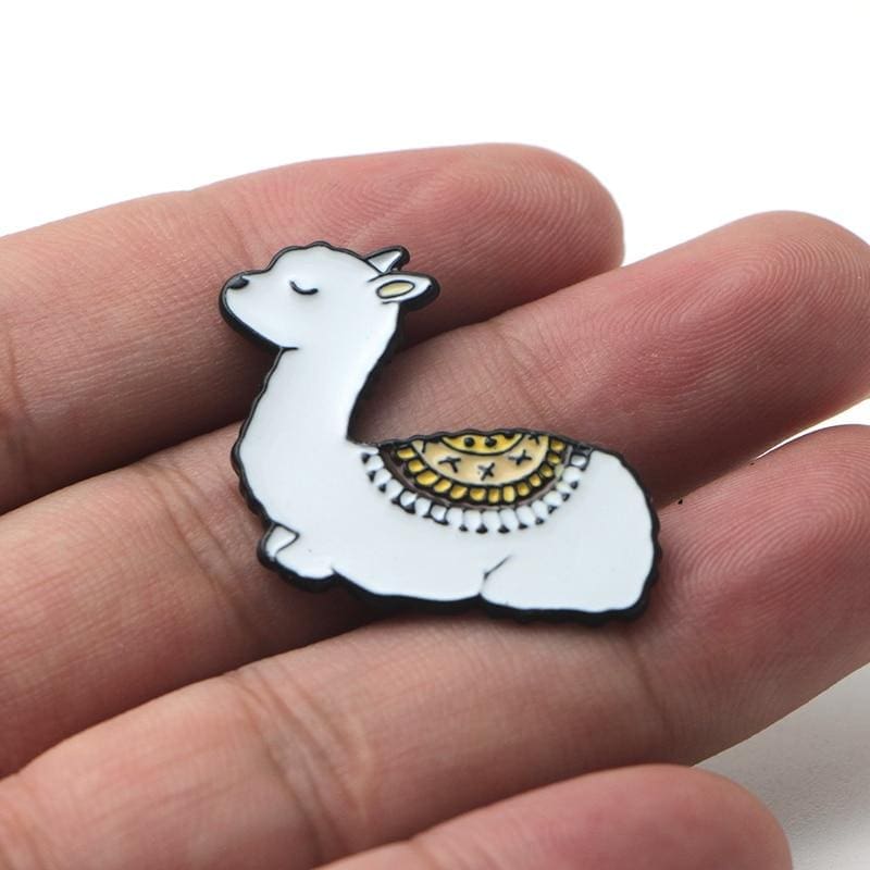 Cute Baby Llama Enamel Pin – Distinct Pins