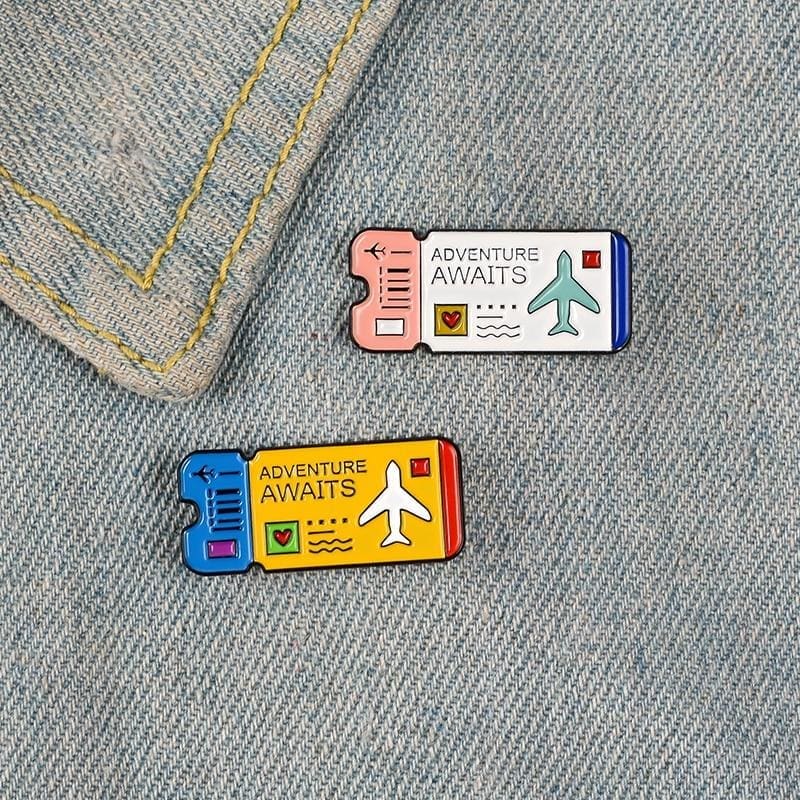 Air Ticket 'Adventure Awaits ver.1' Enamel Pin - Image 18