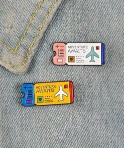 Air Ticket 'Adventure Awaits ver.1' Enamel Pin - Image 17