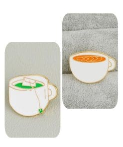 Alternative view of Classic White Mug 'Cappuccino' Enamel Pin