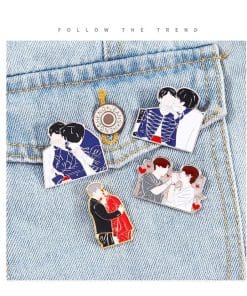 Alternative view of BTS 'JK and V | Sweet ver.3' Kpop Enamel Pin