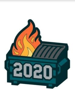 2020 Dumpster Fire Enamel Pin - Image 3