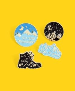 Hiking 'Let's Go Hiking | Black Boot' Enamel Pin - Image 4
