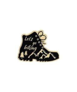 Hiking 'Let's Go Hiking | Black Boot' Enamel Pin