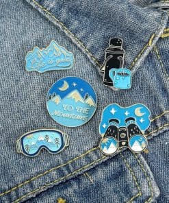 Alternative view of Hiking 'Thermos | Hot Coffee' Enamel Pin