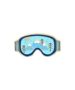 Hiking 'Skiing Goggles' Enamel Pin