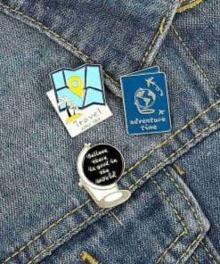 Alternative view of Travel the World 'Good Globe' Enamel Pin