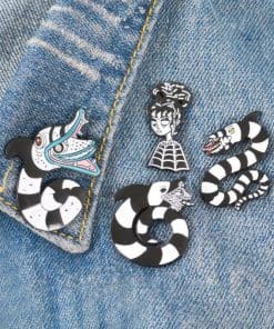 Alternative view of Beetlejuice 'Sandworm' Enamel Pin