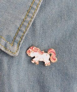 Alternative view of Cute White Unicorn Enamel Pin
