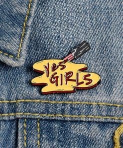 Alternative view of Cute 'Yes Girls' Enamel Pin