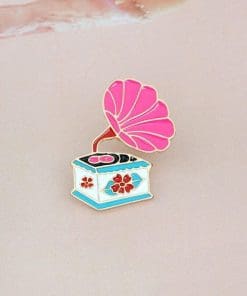 Gramophone Record Player Enamel Pin