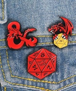 Alternative view of Dungeons and Dragons 'You're F'd | Dice' Enamel Pin