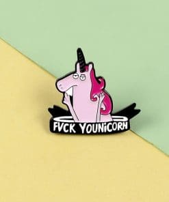 Alternative view of Cute 'F Younicorn' Enamel Pin
