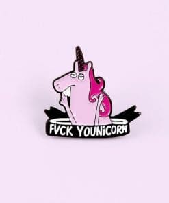 Cute 'F Younicorn' Enamel Pin