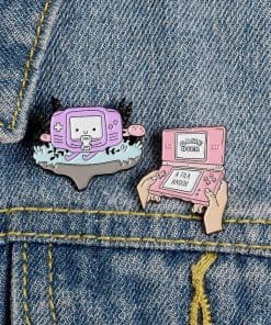 Alternative view of Cute 'Game Over | Handheld' Enamel Pin