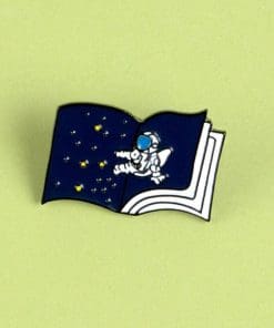 Alternative view of Astronaut Book Enamel Pin