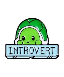 Cute Introvert Turtle Enamel Pin