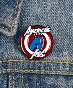 Alternative view of Captain America 'America's Ass' Enamel Pin