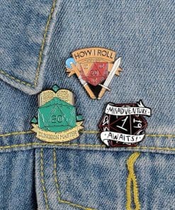 Alternative view of Dungeons and Dragons 'How I Roll' Enamel Pin