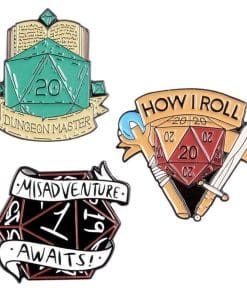 Alternative view of Dungeons and Dragons 'Misadventure' Enamel Pin