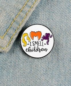 Alternative view of Hocus Pocus 'I Smell Children' Enamel Pin