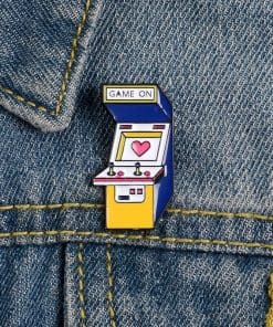 Alternative view of Cute Arcade 'Game On' Enamel Pin