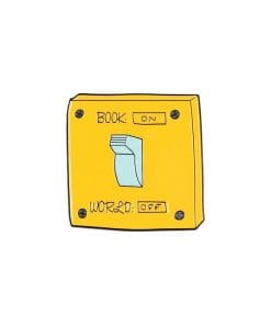 Cute 'Book On | World Off' Enamel Pin
