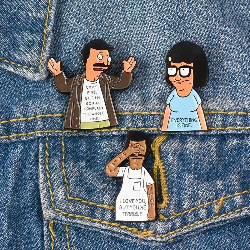 Bob's Burgers 'I Love You | You're Terrible' Enamel Pin - Image 2