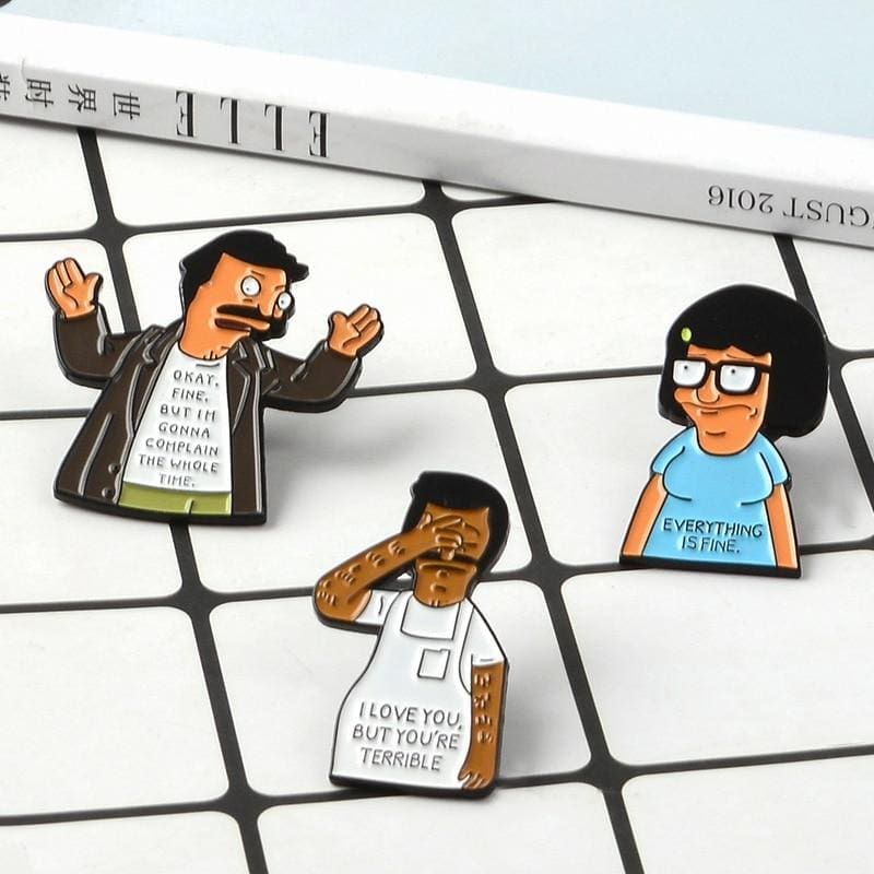 Bob's Burgers 'I Love You | You're Terrible' Enamel Pin - Image 4