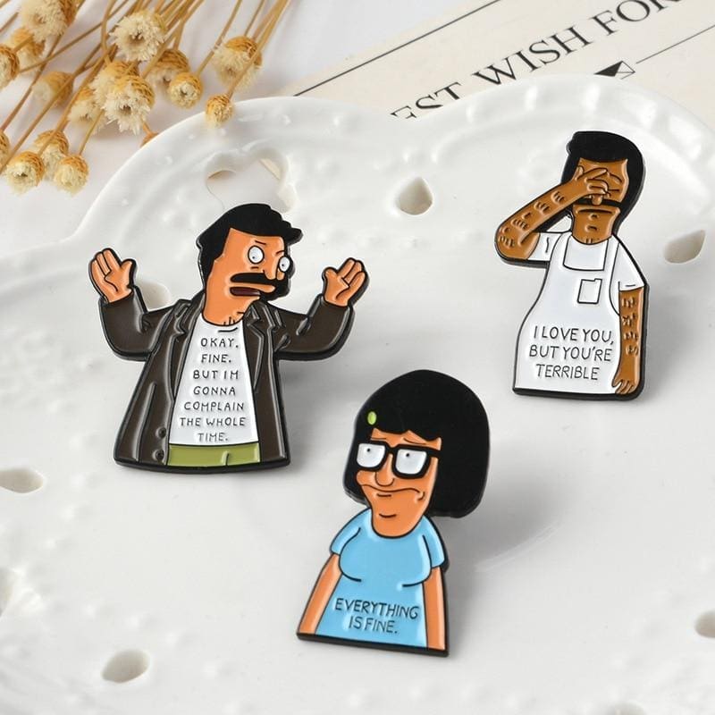 Bob's Burgers 'I Love You | You're Terrible' Enamel Pin - Image 3