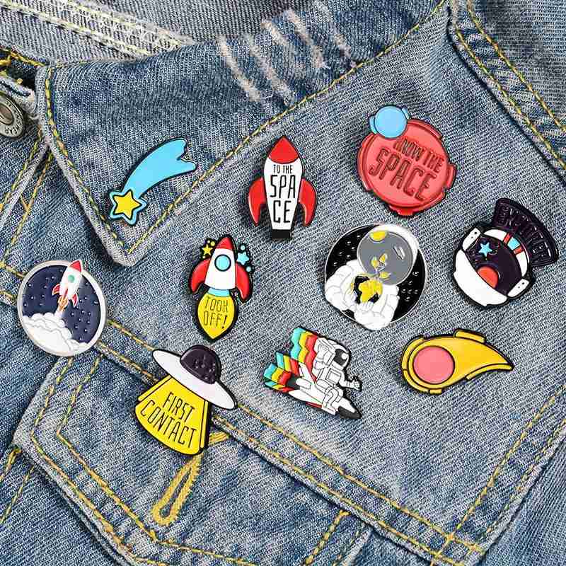 Space 'To the Stars' Enamel Pin - Image 2
