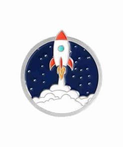 Space 'Lift Off' Enamel Pin