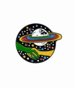 Space 'We Come In Peace' Enamel Pin