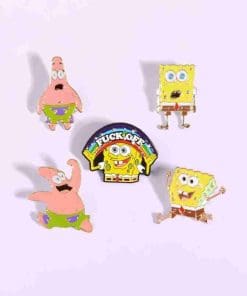 Alternative view of Spongebob 'Patrick Eating in Bed' Enamel Pin