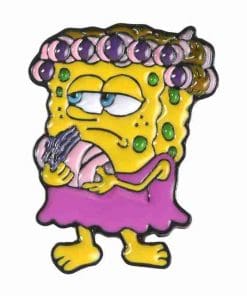 Spongebob 'Curlers to Bed' Enamel Pin