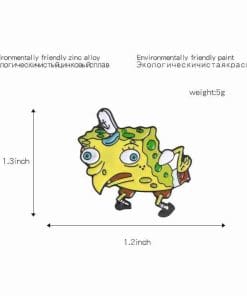 Alternative view of Spongebob 'Mocking' Enamel Pin