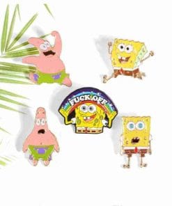 Alternative view of Spongebob 'Running' Enamel Pin
